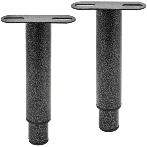 Pied De Lit, Pieds De Sommier, Lot De 2 Pied De Lit Liaison MéTal RéGlables En MéTal Pieds Pour Sommier, TrèS RéSistants Convient Pour Lattes Universel Sommier MéTal, Armoire, Canapé 18 à 33Cm (Gris) (1/4)