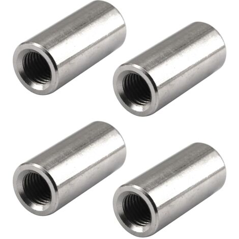 (Lot de 4) M16 24x40mm écrous ronds en acier inoxydable 304 Écrous à douille longue tige (1/5)