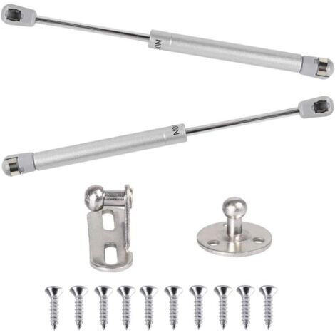 2 pièces Printemps & agrave Gaz 100N Vé Bras pneumatique hydraulique à gaz pour le levage de l'amortisseur & agrave Porte d'armoire de cuisine à ouverture douce à vis à charnière à gaz à 90 degrés - 2 (1/5)