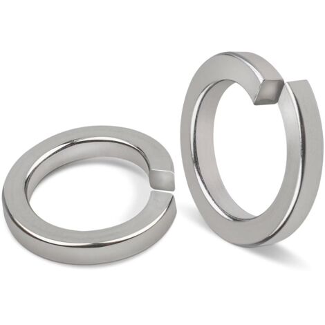 Lot de 25 rondelles à ressort hélicoïdales M4, DIN 127, forme B, après anneau ressort lisse, A2 V2A en acier inoxydable (1/5)