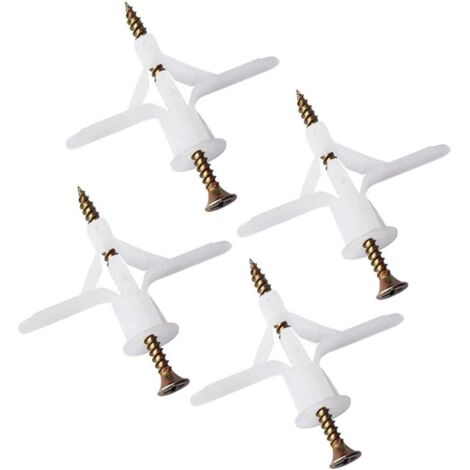 60pcs Plasterboard Dowel Dowels with Screws for Plasterboard, Plasterboard Wall Fixings, Hollow Wall Fixings, for Plasterboard Wall Installation (1/5)