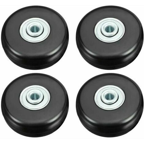 Aiperq – Roulette de valise 50mm – Caoutchouc muet – Charge jusqu'à 51kg – Pack de 4 roulettes pivotantes – Remplacement facile pour bagages