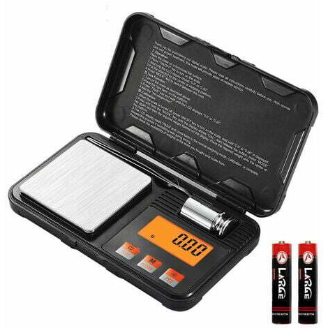 Balance de Précision 0,001g/50g de Poids D'étalonnage, Balance de Cuisine Numérique, Balance de Poche, Balances de Bijoux Portable avec Affichage LCD avec Pincettes, Fonction Tare