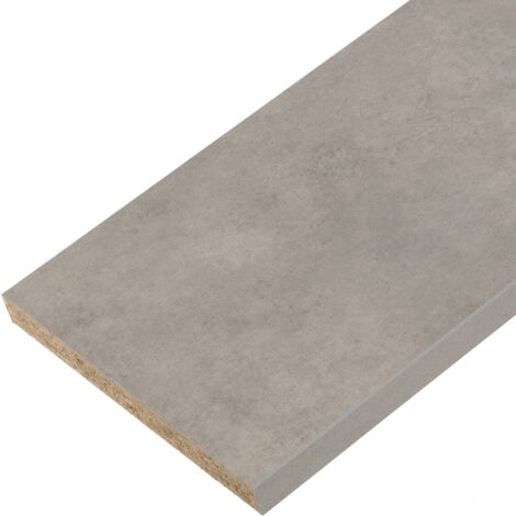 Forestea – Plan de travail stratifié béton 2770 x 640 x 38 mm – Label PEFC 75% – Surface résistante aux chocs et à l'humidité