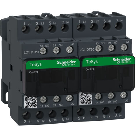 TeSys LC2D contacteur inverseur 4 Pôles AC-1 440V 20A bobine 230Vca SCHNEIDER LC2DT20P7