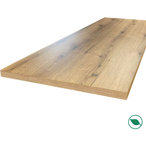 Forestea – Plan de travail stratifié HPL chêne 2000 x 650 x 38 mm – Résistance aux rayures et à la chaleur – Label FSC pour aménagement cuisine