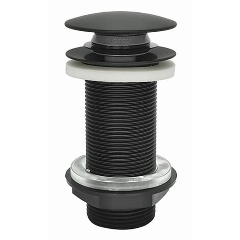 Edouard Rousseau – Bonde de lavabo clic-clac pour plan de travail épais sans trop plein – Laiton – Hauteur 100 mm – Diamètre 63 mm – Sortie 33x42