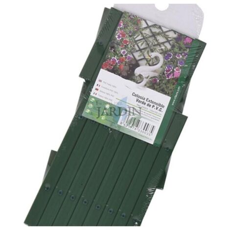 Suinga – Treillis en PVC vert 100 x 200 cm – Résistant aux intempéries – Pour plantes grimpantes comme lierre et jasmin – Installation facile (1/2)