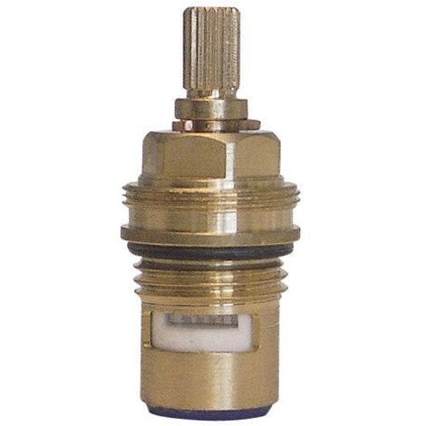 Blanc Habitat – Tête de robinet céramique 15/21 – 20 crans – Filetage 15/21 – 1/2 tour sans croisillon – Pour installations sanitaires
