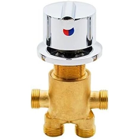 Robinet Baignoire Mélangeur De Bain Robinets De Douche Salle De Bains Robinet Eau Chaude Froide En Laiton Massif Mitigeur Robinet Trou Feuille Poignée Mélangeur (1/5)