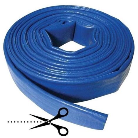 Suinga – Tuyau de pompe 40mm – Coupe au mètre – Polyester PVC bleu – Caoutchouc layflat pour déchargement haute capacité – Pression max 6 bars – Compatible avec pompes Siverline