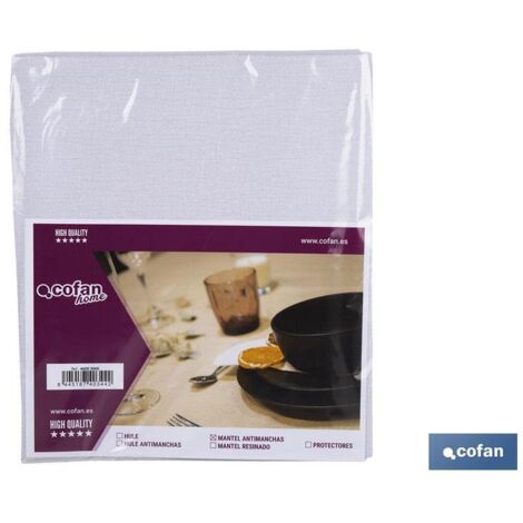 Nappe uni imperméable et antitache 140x200cm en vinyle et polyester gris (1/3)