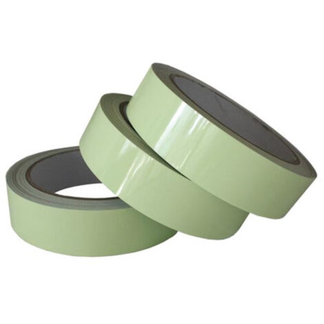 Ruban phosphorescent 1,5 cm x 10 m, haute visibilité dans l'obscurité, vert (1/4)