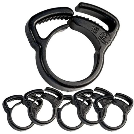 Suinga – Lot de 10 colliers crantés d'irrigation goutte à goutte 16 mm – Accessoire pour tuyaux de 16 mm – Fabriqué en Espagne – Pour jardinage et agriculture