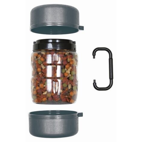 Mangeoire - Abreuvoir de voyage pour chiens et chats 1,5 litres, gris (1/3)