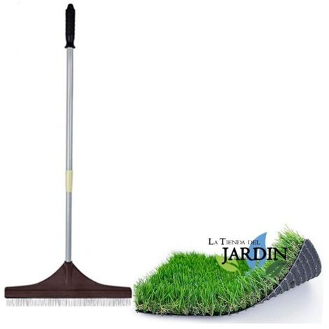 Suinga – Brosse extensible pour gazon artificiel 68,5 à 122 cm – Nettoyage tapis et gazon synthétique – Manche réglable – Capuchon noir durable