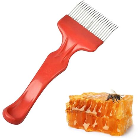 Peigne à miel,Pelle à Miel Apiculture,Apiculture Fourche à désoperculer,Fourchette De Miel,fourchette coupe miel,Accessoires pour matériel apicole outil d'apiculture,Rouge,1 pièce