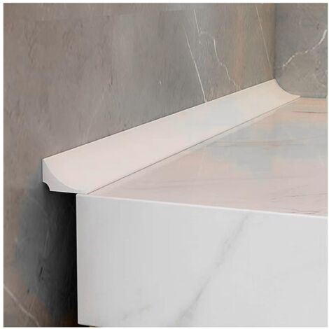 Bande d'étanchéité autocollante pour baignoire, sol de pièces humides - Blanc (2 m) (1/5)
