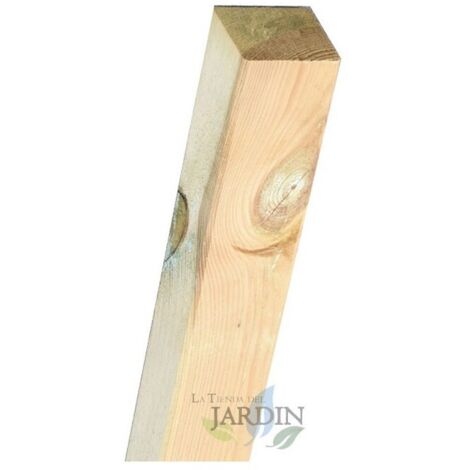 Suinga – Poteau carré en bois 80 cm – 9 x 9 cm – Poteaux en pin pour clôtures et pergolas – Bois issu de forêts gérées durablement