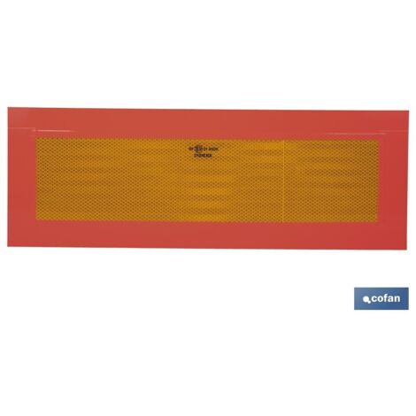Plaque V-6 pour véhicules longs 56,5x20cm en aluminium et vinyle Reflex N2 (1/4)