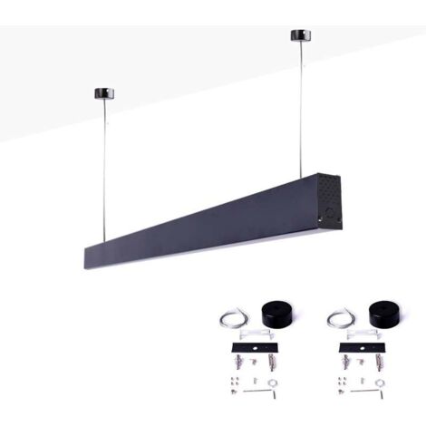Rail magnétique 48V + kit de suspension - 1 mètre - Noir (1/5)