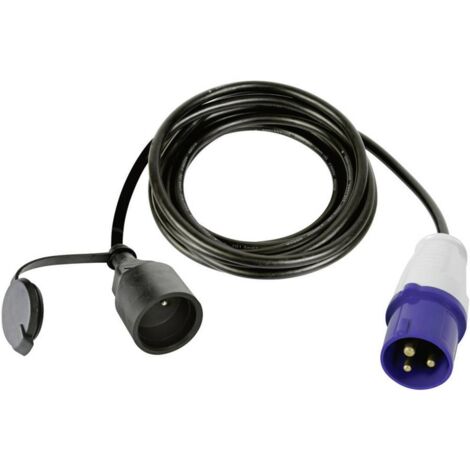 Câble adaptateur électrique 3 m ECEEC3M3 – Prise mâle vers prise CEE – Puissance 3680 W, Tension 230 V, Indice IP44 - RI9670 (1/3)