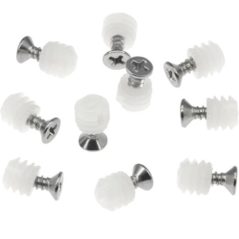 Lot de 100 Chevilles en Plastique avec Vis Chevilles D'extension de Charnière(4x10mm) (1/5)