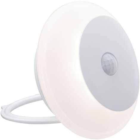 Veilleuse ronde a' led avec de'tecteur de mouvement 0.7w lumie're chaude 3000k batterie blanche 924.92 (1/5)