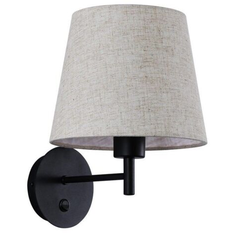 Barcelona Led – Applique murale classique avec abat-jour en tissu – Ø 220mm – 40W max – Tension 220-240V – Installation facile avec accessoires inclus
