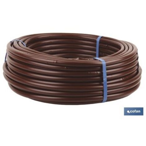 Tube d'irrigation goutte à goutte marron 50 m (goutteur 0,33 m) Ø16 mm