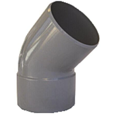 COUDE PVC A 45° POUR EVACUATION MALE FEMELLE (1/2)