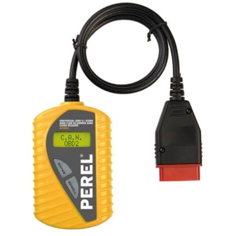 Perel – Lecteur de codes défauts OBD II EOBD – Diagnostic multilingue – Afficheur LCD rétroéclairé – Compatible véhicules 2000 et plus