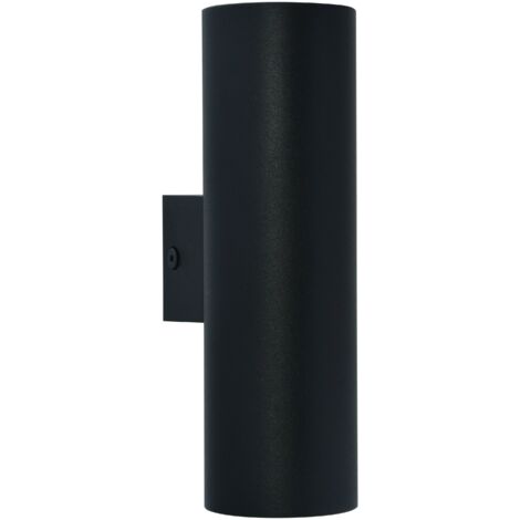 Barcelona Led – Applique murale 2 spots GU10 50W – Aluminium noir – Design cylindrique IP20 pour intérieur – Éclaire haut et bas (1/5)