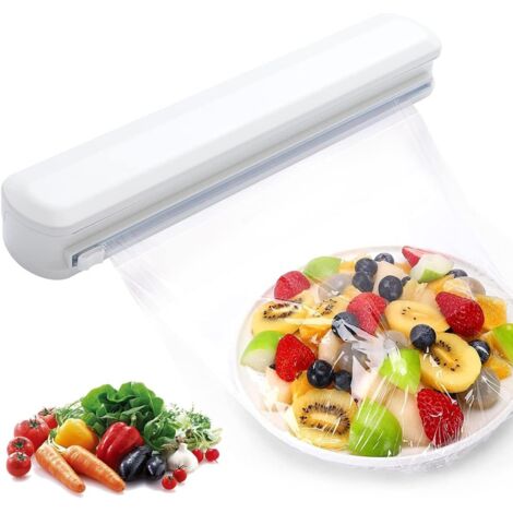 Houhence – Distributeur de film alimentaire et papier aluminium – Matériau ABS et acier inoxydable – Coupe nette – Largeur max 32 cm