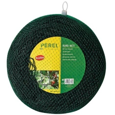 Perel – Filet anti-oiseaux 4 x 10 m en polyester – Maillage 2 cm² – Protection arbres fruitiers et plantes – Installation facile