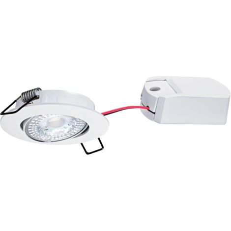 Aric – Spot encastré LED 5,5W 3000K 480lm – Éclairage chaleureux pour intérieur – Fixation mur et plafond – 50431 (1/7)