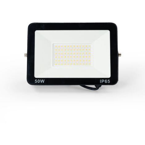 Barcelona Led – Projecteur LED extérieur 50W – 95lm/W – IP65 résistant aux intempéries – Angle d'ouverture 120° – Design compact noir (1/9)