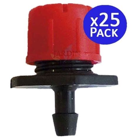 Suinga – Lot de 25 goutteurs réglables 0-70 l/h – Débit ajustable pour irrigation goutte à goutte – Conception amovible pour nettoyage facile