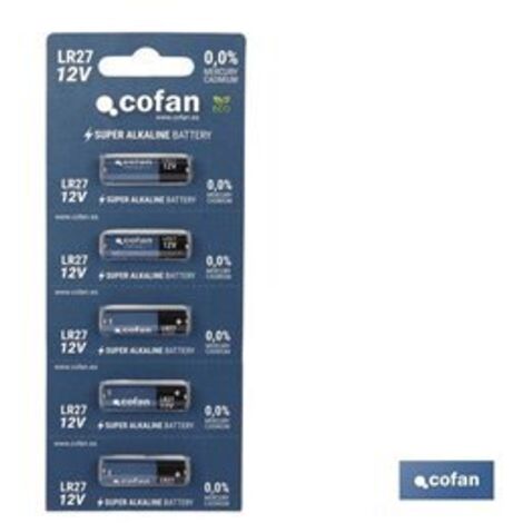 Pack de 5 Piles Alcalines LR27/12V de Longue Durée (1/2)