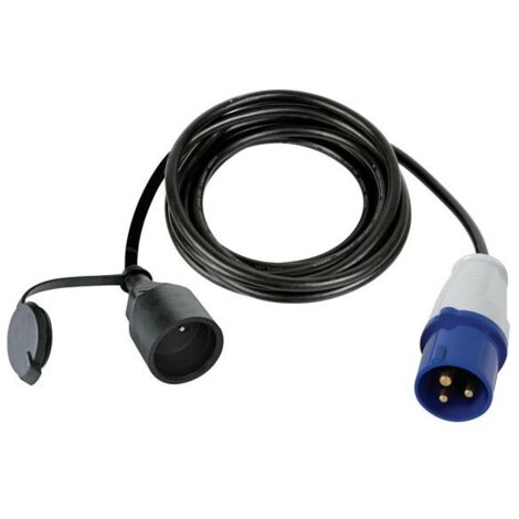 Perel – Câble adaptateur 3 m avec prise mâle CEE – H07RN-F 3G2.5 – 16 A 230 V – Indice de protection IP44 – Pour camping-car et bateau - ECEEA4 (1/4)