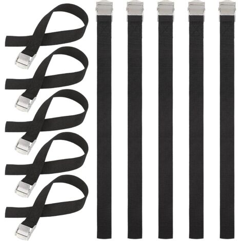 Sangle Porte Velo, 10 PCS 40CM Sangle Cliquet avec Boucles à Came Alliage Antirouille Réglable à Dégagement Rapide Sangle Arrimage pour Transport de Vélo Moto Bagage (1/5)