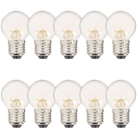 Xanlite – Lot de 10 ampoules à filament LED P45 E27 6,5W blanc chaud – Équivalent 60W – RPACK10RFE806PO