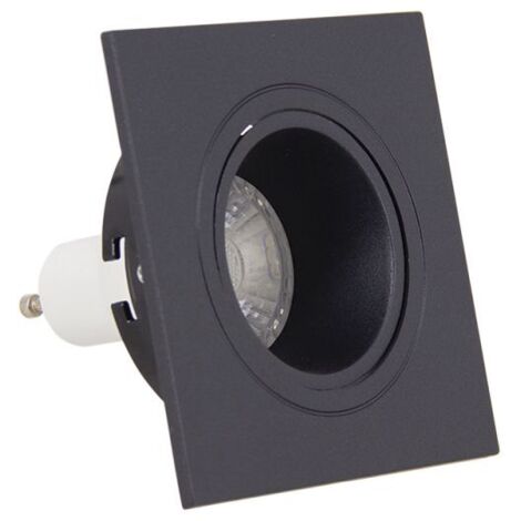 Xanlite – Spot encastrable carré orientable 50W 2700K – Éclairage blanc chaud – Installation rapide – Indice IP20 – Pour plafond et mur