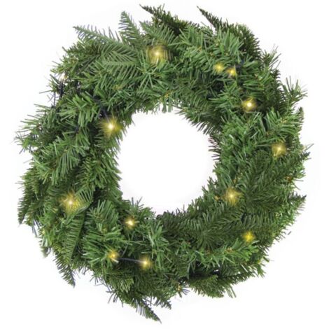 Xanlite – Couronne lumineuse LED IP44 Ø45cm – Blanc chaud – 25 LED – Autonomie 15 000 heures – 8 modes d'éclairage (1/5)