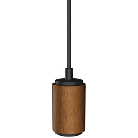 Suspension douille effet bois E27 – Câble 120 cm – IP20 pour éclairage intérieur – Installation flexible et personnalisable (1/4)