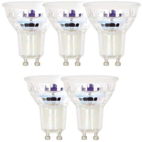 Xanlite – Ampoules LED GU10 blanc neutre 4,8W équivalent 50W – Lot de 5 – 345 lumens, angle 36° – PACK5RCXG50SCW