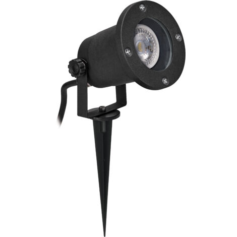 Aric – Projecteur extérieur IP65 IK07 GU10 noir – Résistant aux chocs – Pour éclairage extérieur – 50219 (1/3)