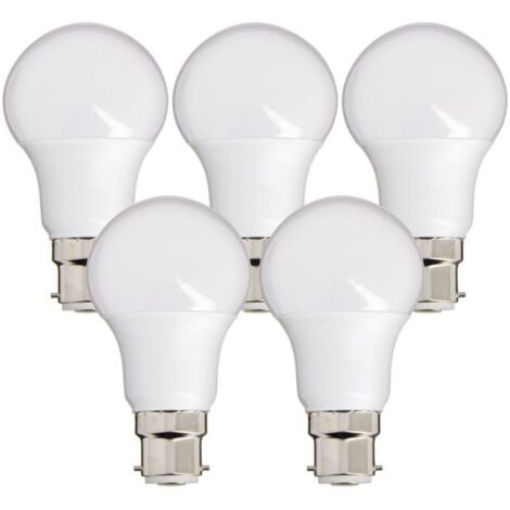 Xanlite - Lot de 5 ampoules LED culot B22, conso. 9W (équivalent 60W), 806 lumens, blanc neutre - PACK5EB806GCW