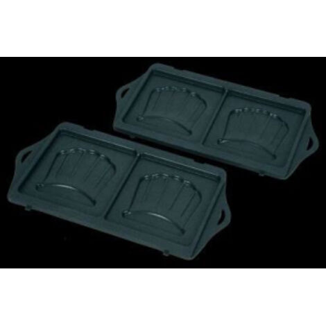 SEB – Plaques à croque-monsieur 276x143 mm – Compatible gaufrier TEFAL SS-203201 – Préparez des croque-monsieur maison facilement (1/2)