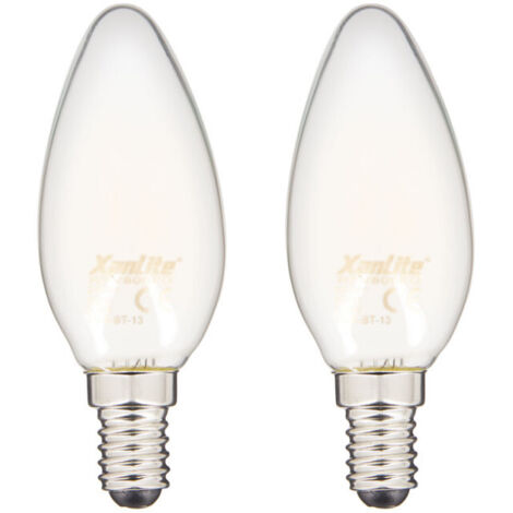 Xanlite – Ampoule LED Filament E14 806lm 6,5W blanc neutre – Équivalence 60W – Angle large 240° – PACK2RFV806FOCW